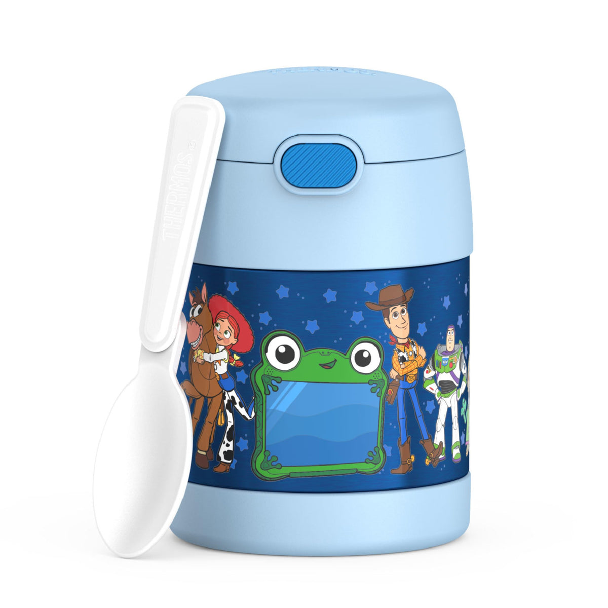 THERMOS FUNTAINER Kids Food Jar with Spoon, 10oz, Navy