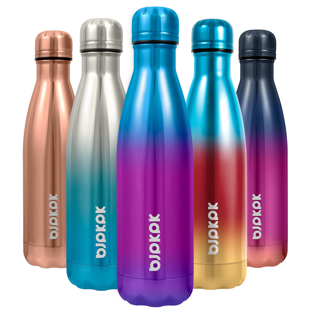 BJPKPK 12 oz Small Mini Water Bottle, Insulated Stainless Steel Flask