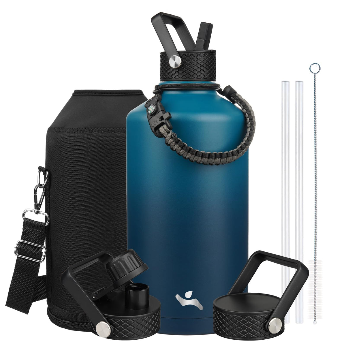 Konokyo 22 oz Insulated Stainless Steel Water Bottle with Straw Lid
