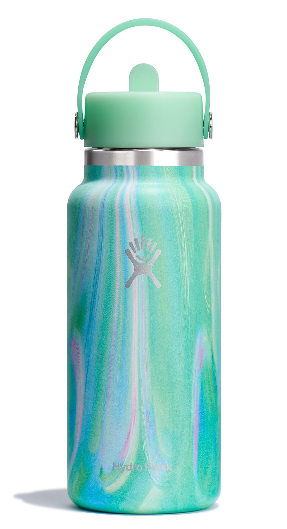 Hydro Flask Water Bottle - Insulated Stainless Steel - Wide Straw Lid, Non Spill, Leakproof in 24 Oz Ivory