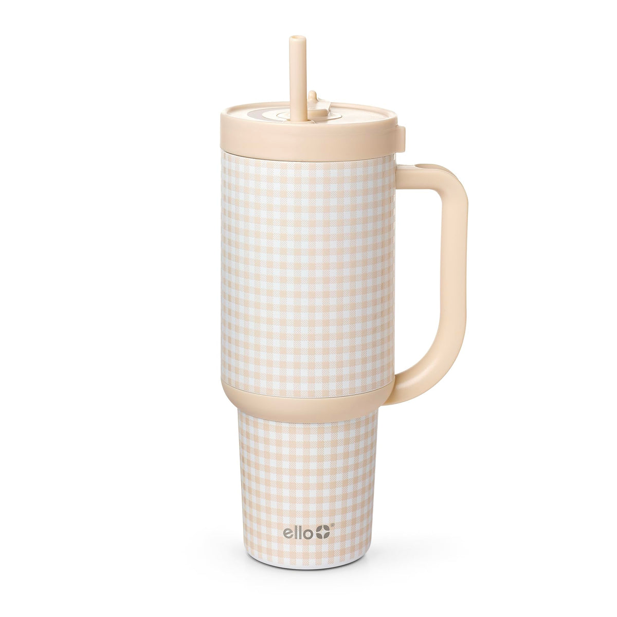 Ello Oasis 30oz Insulated Stainless Steel Tumbler with Straw, Daisies