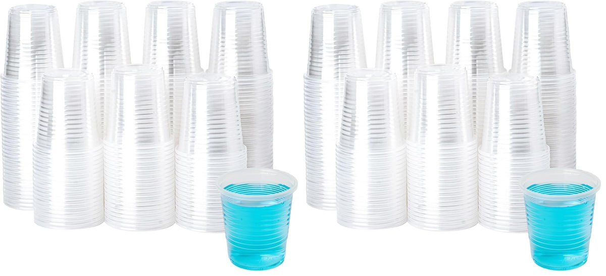 YEEHAW 9 oz Plastic Cups, 500 Pack - Clear Disposable Drinking Water Cups for Cold Beverages, Clear Plastic Cups for Drinking, Ideal for Party