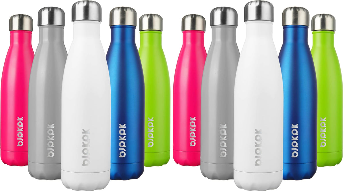 BJPKPK 12 oz Small Mini Water Bottle, Insulated Stainless Steel Flask
