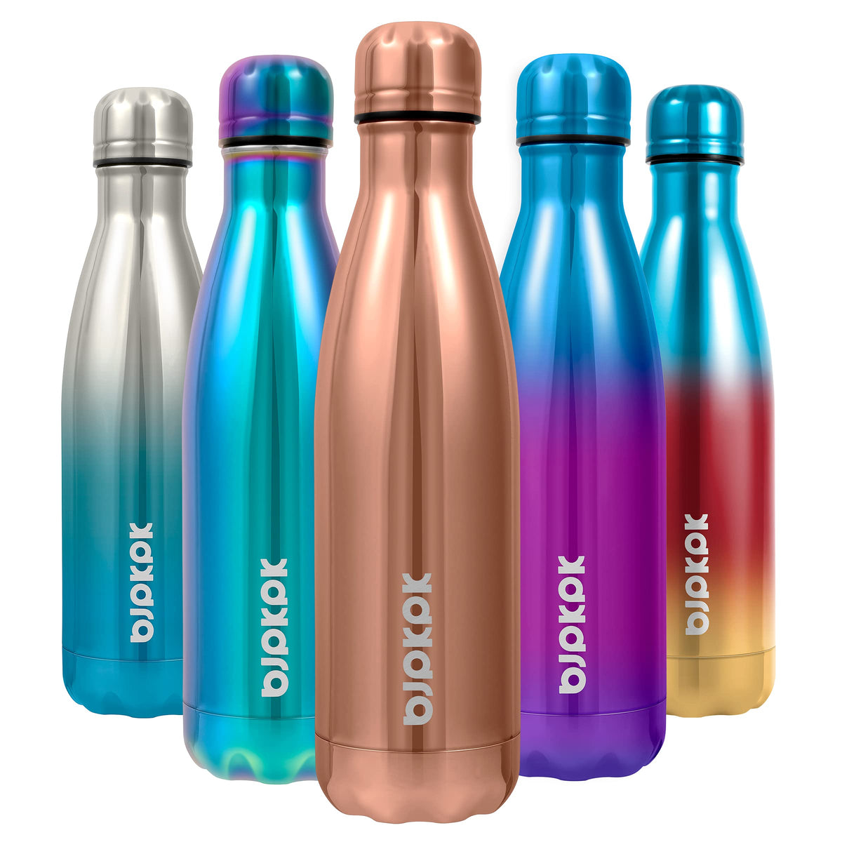 BJPKPK 12 oz Small Mini Water Bottle, Insulated Stainless Steel Flask