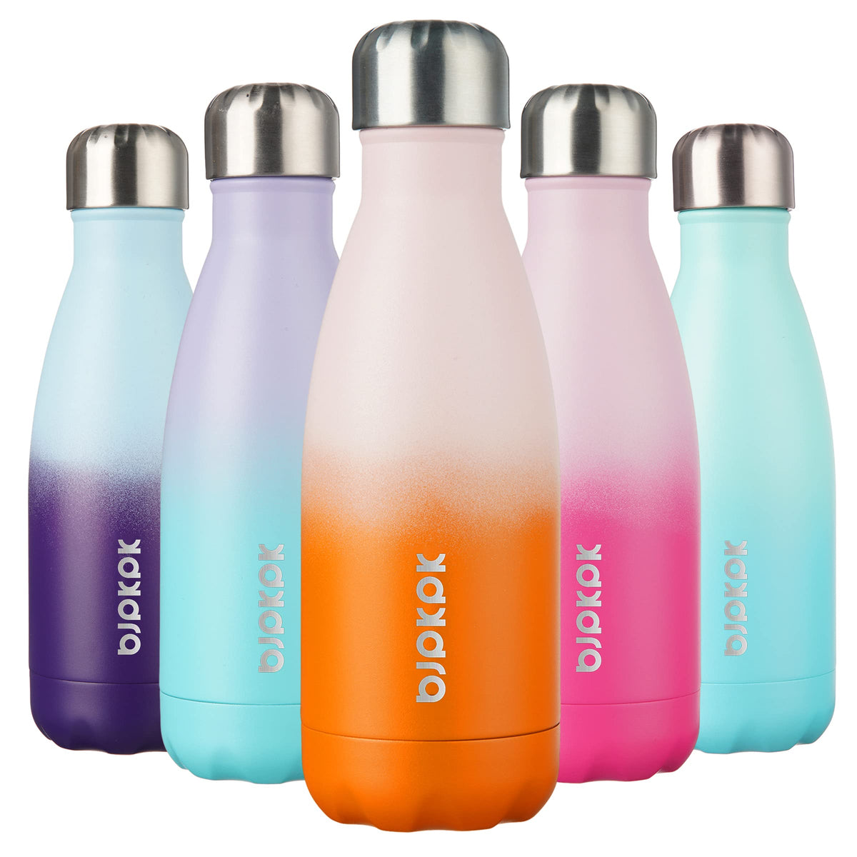 BJPKPK 12 oz Small Mini Water Bottle, Insulated Stainless Steel Flask