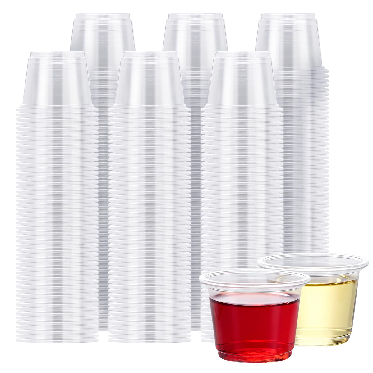 BYSNOW 500 Pack 7 oz Clear Plastic Cups, Disposable Plastic Water Cups