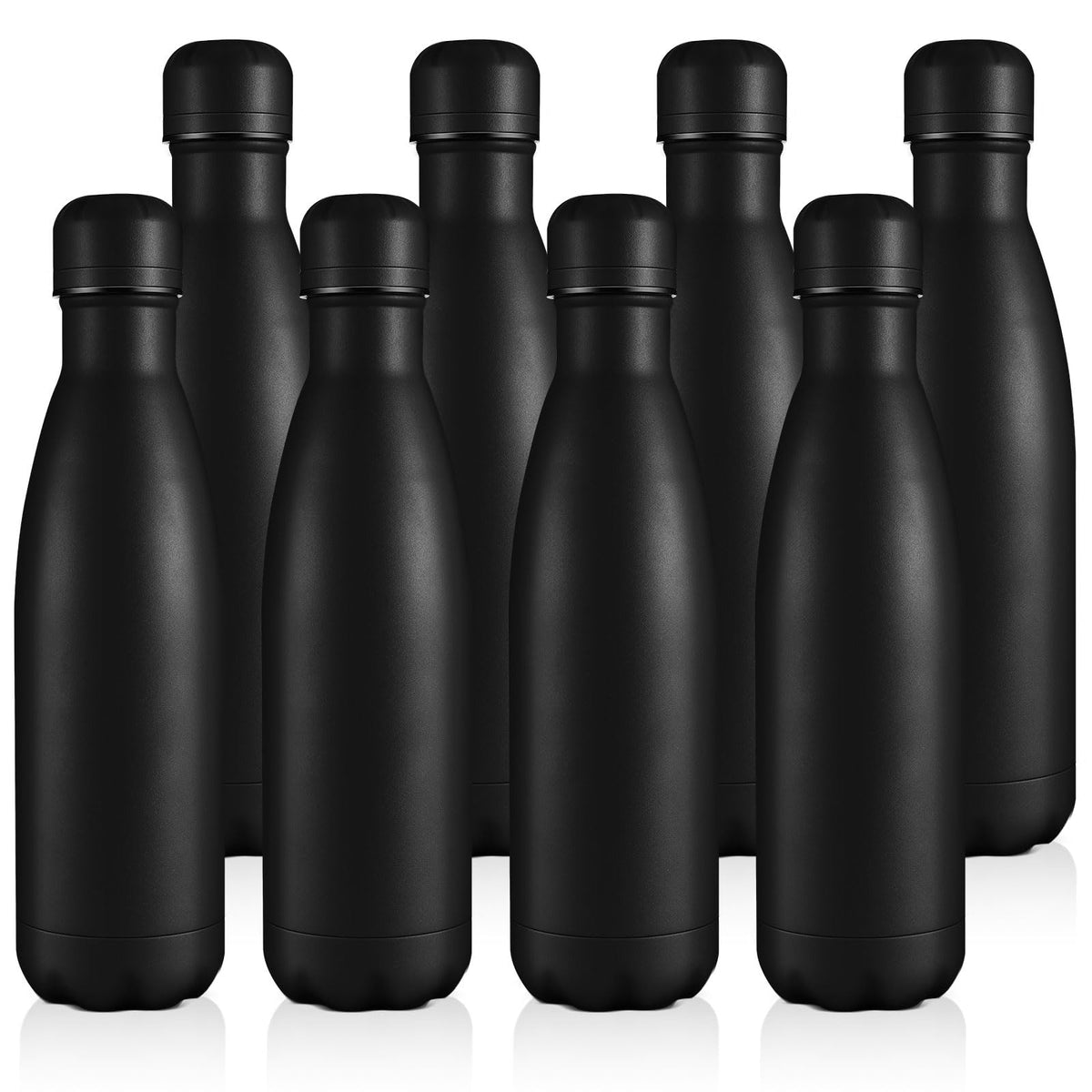 Volhoply 17oz Insulated Stainless Steel Water Bottle（Silver,1 Pack)