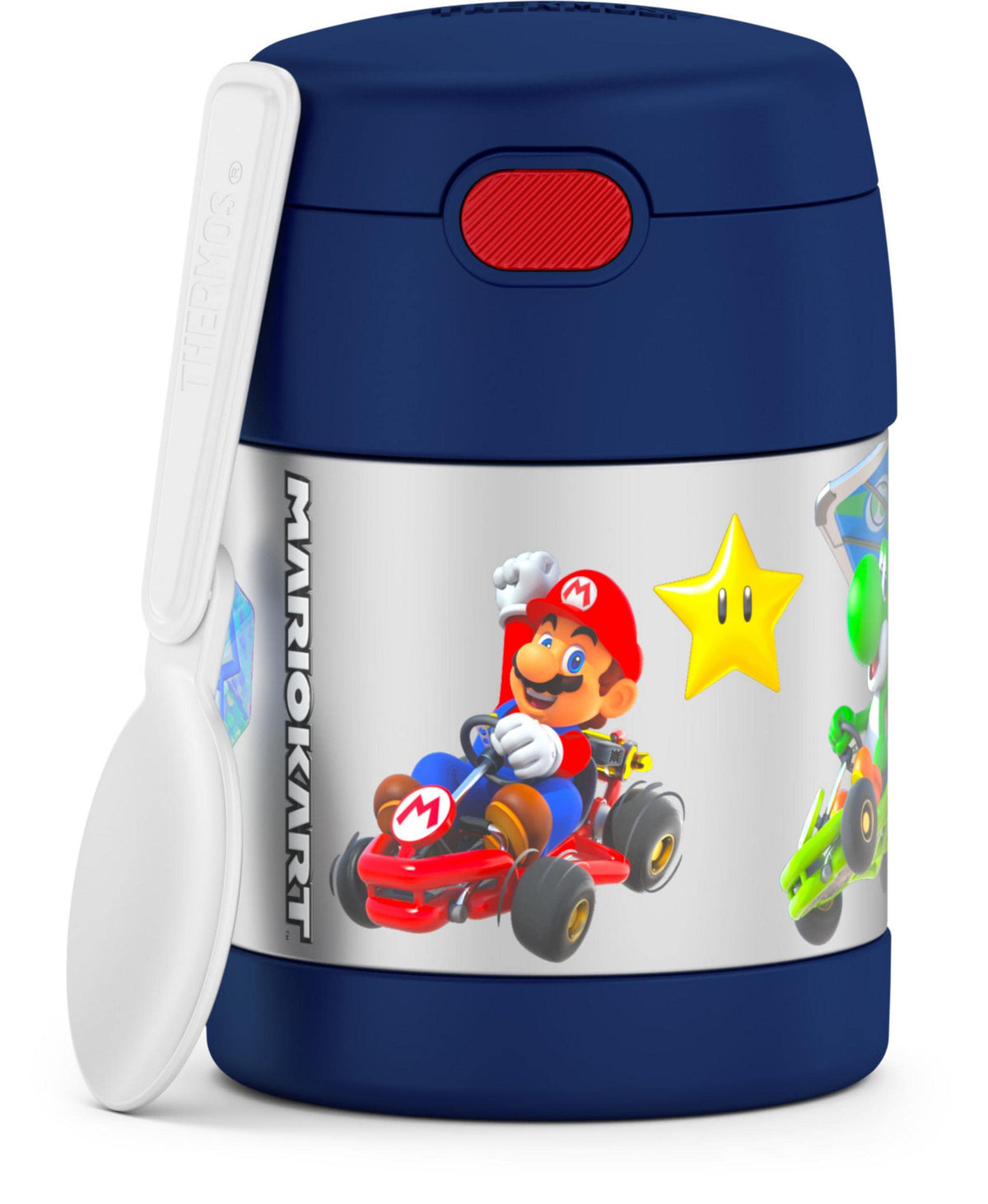 THERMOS FUNTAINER Kids Food Jar with Spoon, 10oz, Navy