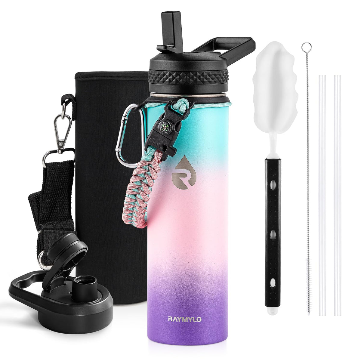 RAYMYLO Insulated Water Bottle 64 oz, Triple Wall Vacuum Stainless Steel