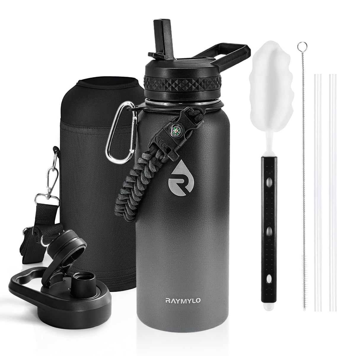 RAYMYLO Insulated Water Bottle 64 oz, Triple Wall Vacuum Stainless Steel