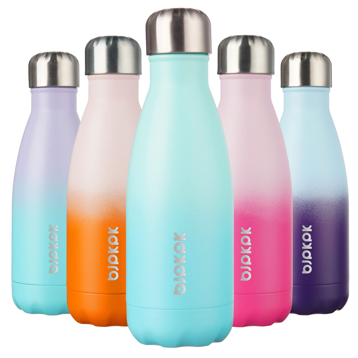 BJPKPK 12 oz Small Mini Water Bottle, Insulated Stainless Steel Flask