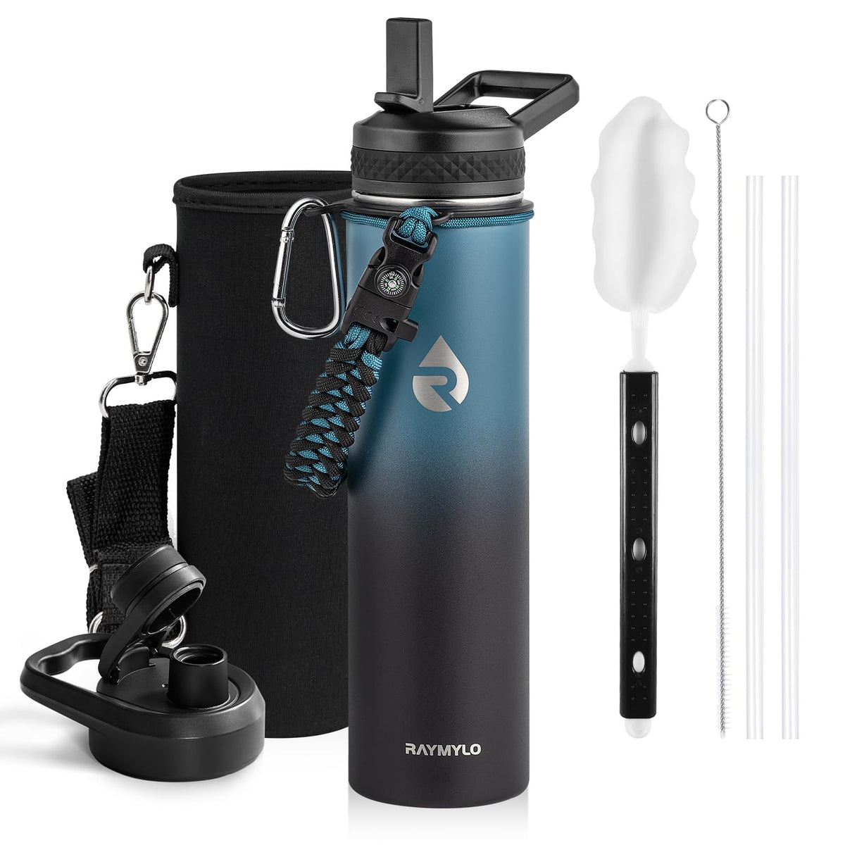 RAYMYLO One Gallon Water Bottle Insulated 128 oz, Stainless Steel