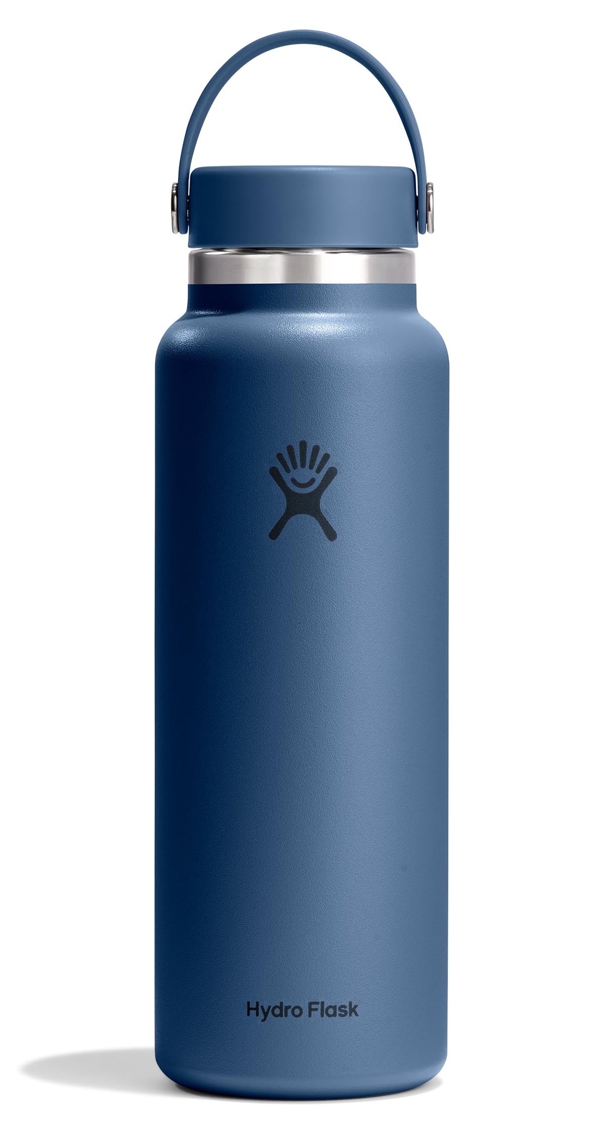 Hydro Flask Water Bottle - Insulated Stainless Steel - Wide Mouth Flex Lid, Non Spill, Leakproof and Refillable in 32 Oz Harbor Blue