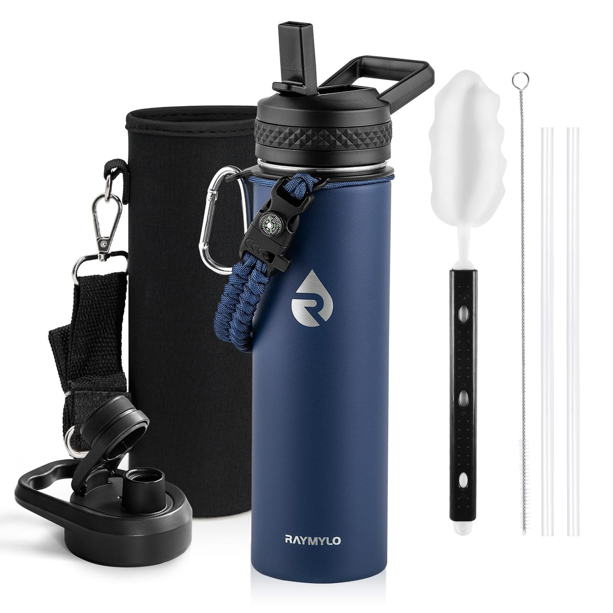 RAYMYLO Insulated Water Bottle 64 oz, Triple Wall Vacuum Stainless Steel