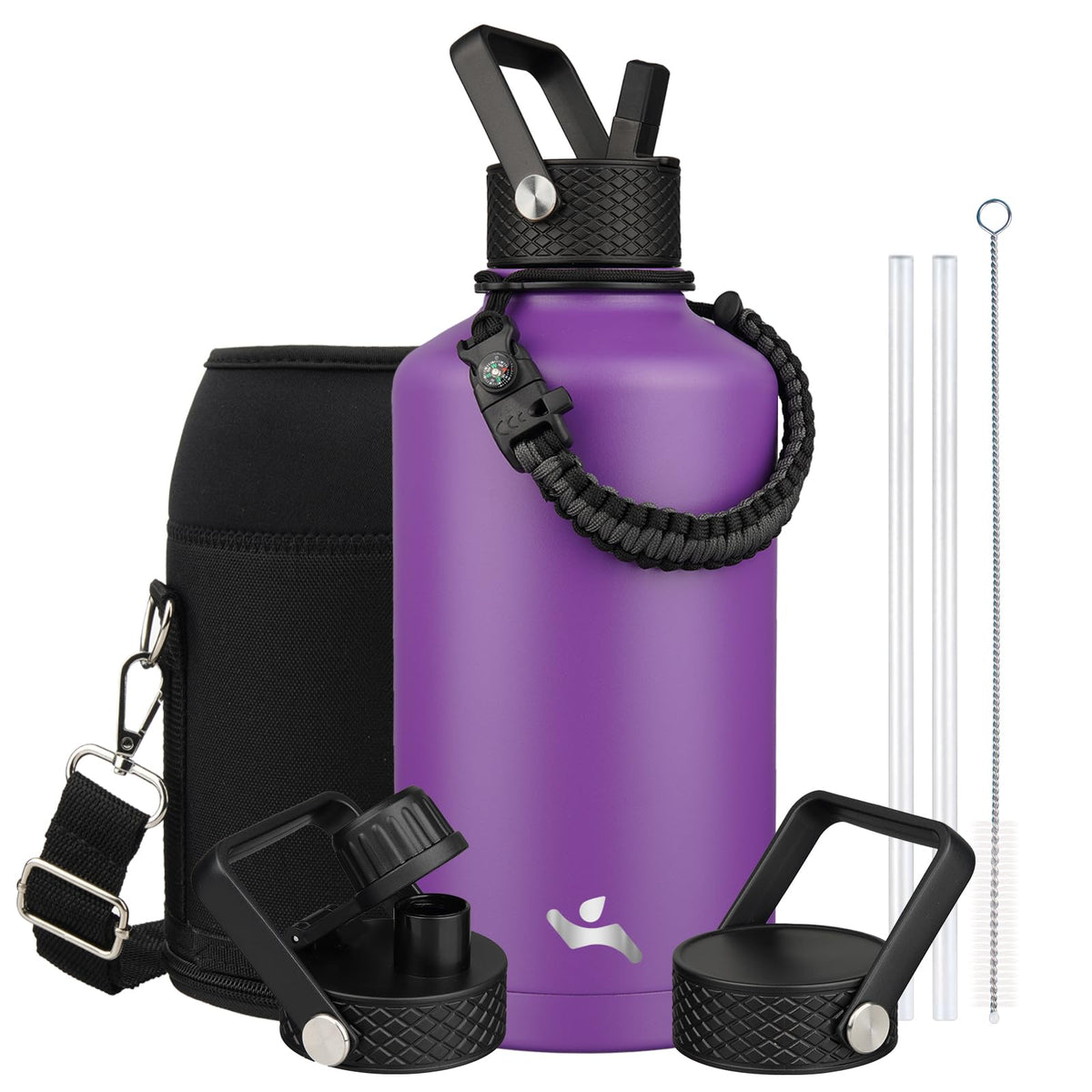 Konokyo 22 oz Insulated Stainless Steel Water Bottle with Straw Lid