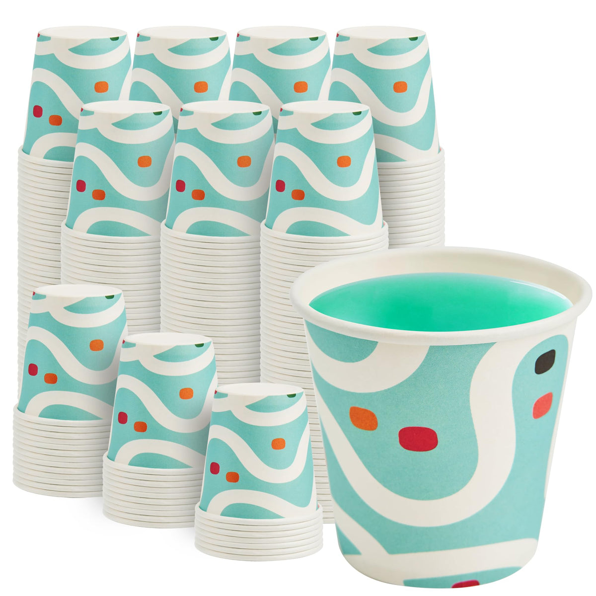 RACETOP 3 oz Bathroom Paper Cups, 100 Pack, Disposable Mouthwash Cups