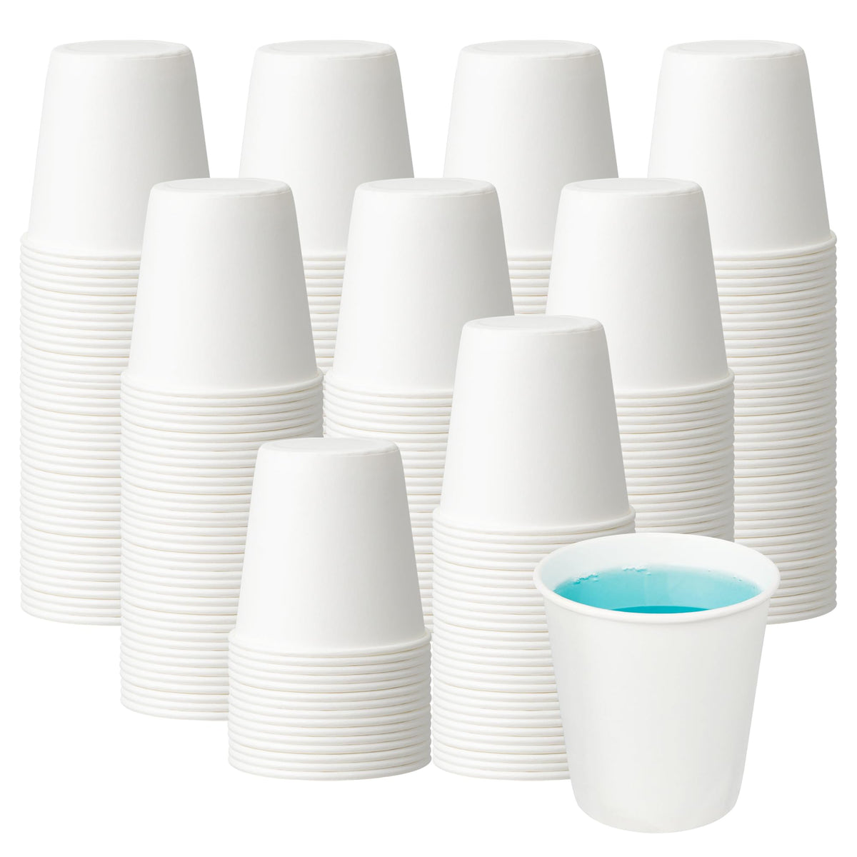 RACETOP 8 oz Disposable Coffee Cups 500 pack, Hot Coffee Cups