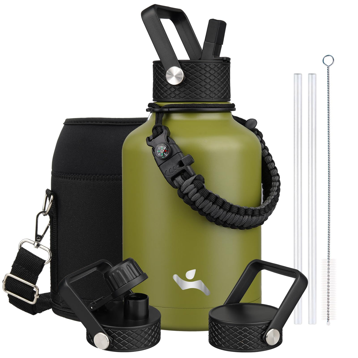 Konokyo 22 oz Insulated Stainless Steel Water Bottle with Straw Lid