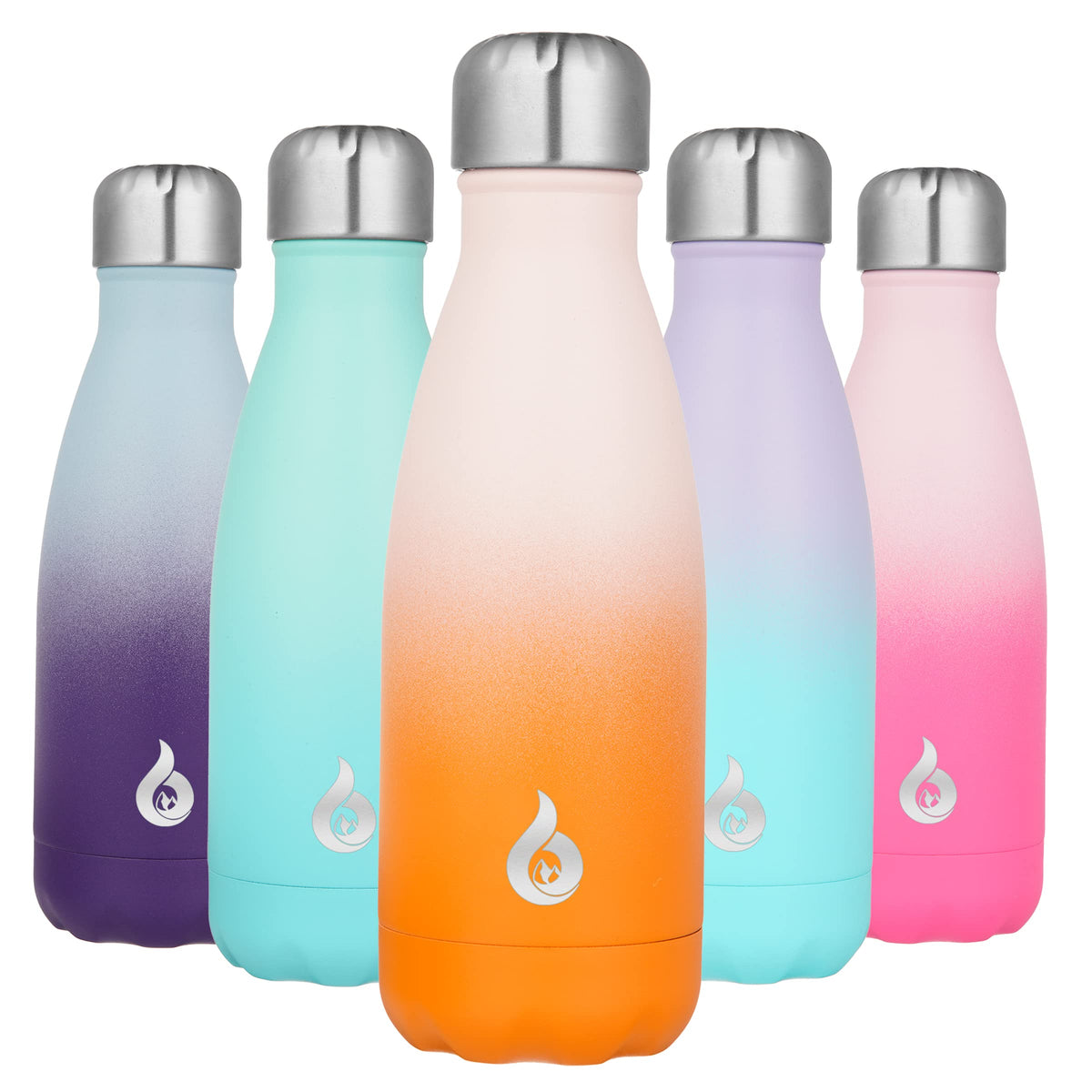 BJPKPK 12 oz Small Water Bottle, Reusable Insulated Stainless Steel Flask