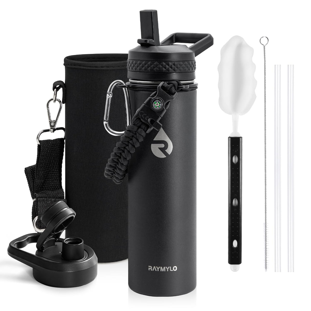 RAYMYLO One Gallon Water Bottle Insulated 128 oz, Stainless Steel