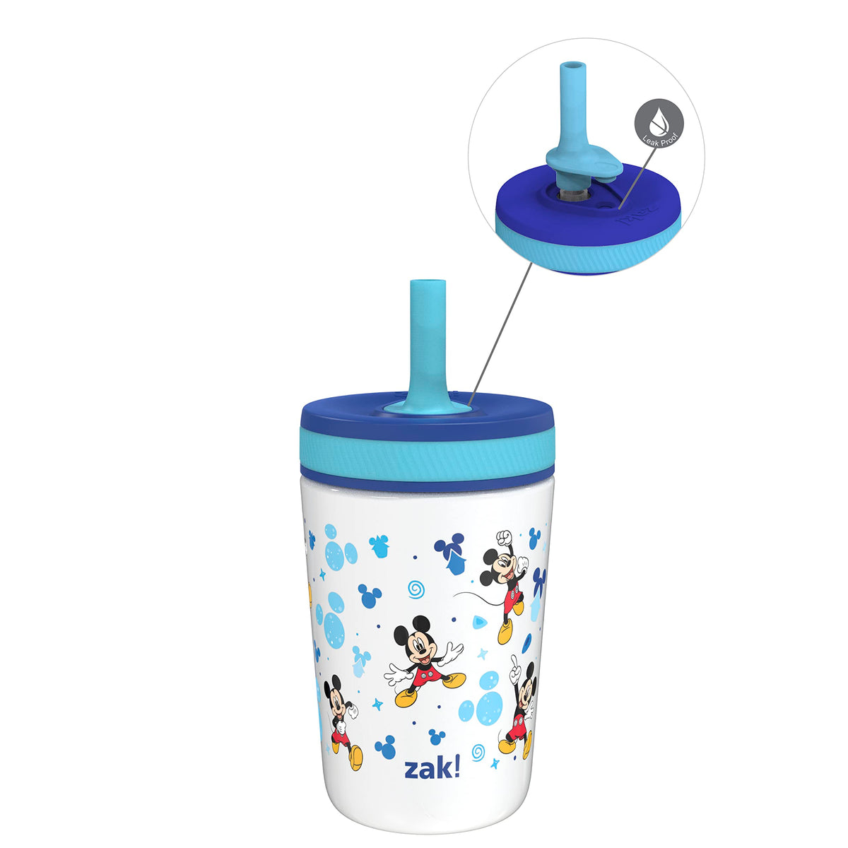 Zak Designs Spaceships Kelso 12oz Stainless Steel Leak-Proof Toddler Cup
