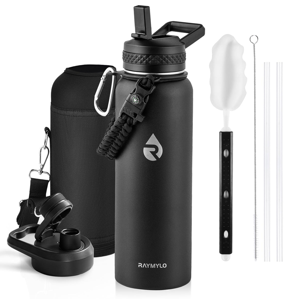 RAYMYLO Insulated Water Bottle 64 oz, Triple Wall Vacuum Stainless Steel