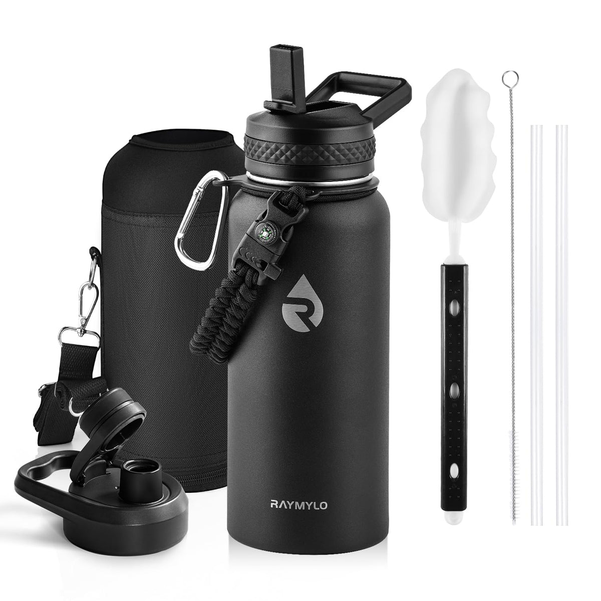 RAYMYLO One Gallon Water Bottle Insulated 128 oz, Stainless Steel