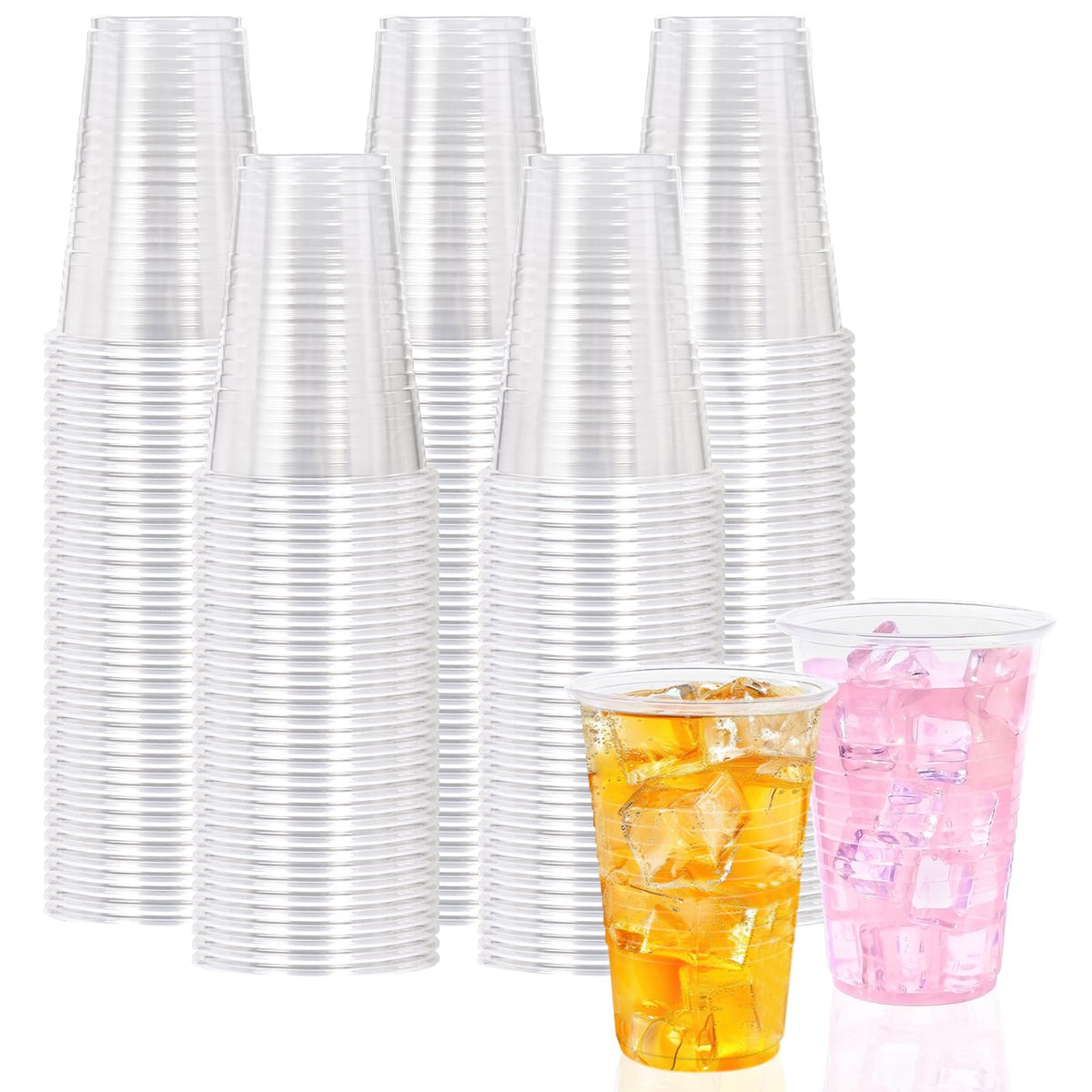 BYSNOW 500 Pack 7 oz Clear Plastic Cups, Disposable Plastic Water Cups