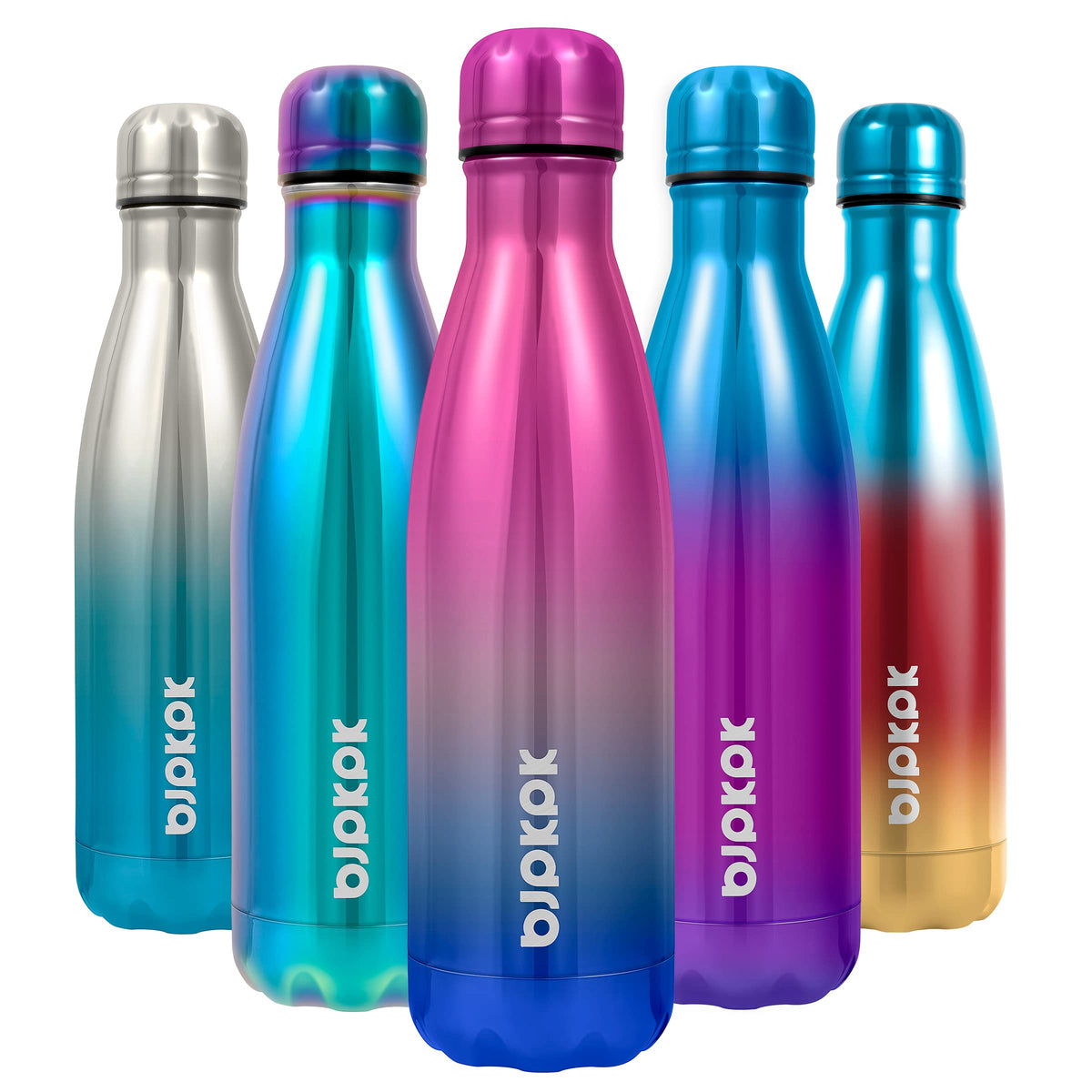 BJPKPK 12 oz Small Mini Water Bottle, Insulated Stainless Steel Flask