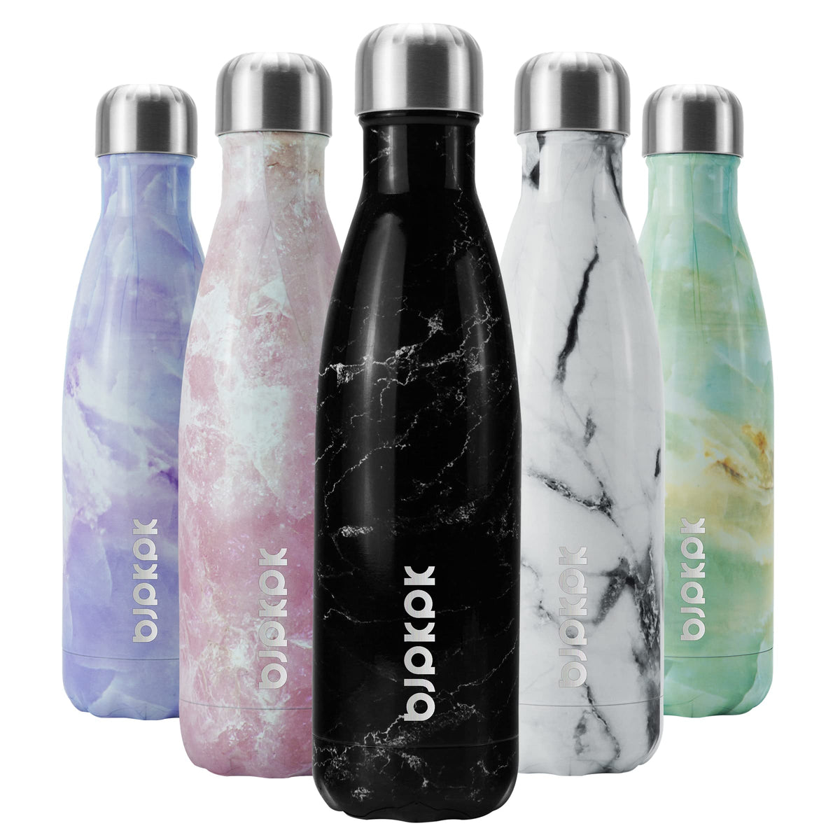 BJPKPK 12 oz Small Water Bottle, Reusable Insulated Stainless Steel Flask