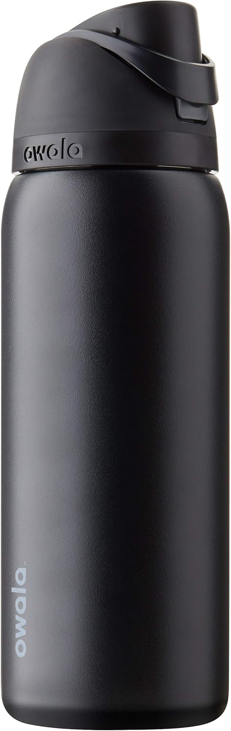 Owala FreeSip Stainless Steel Water Bottle 32 oz Very, Very Dark