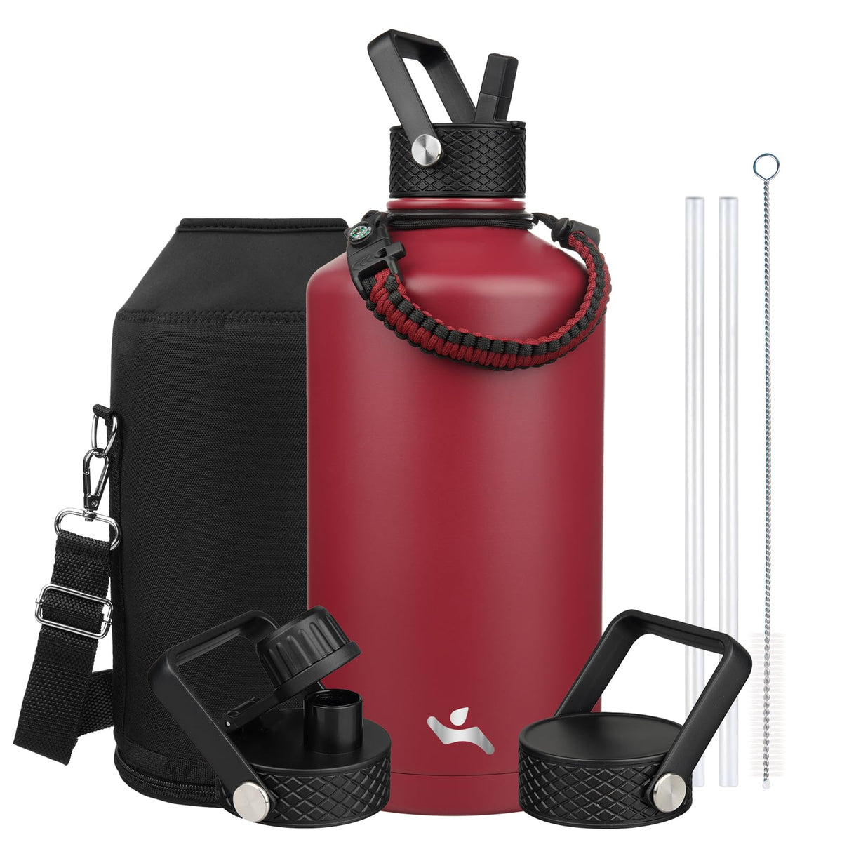 Konokyo 22 oz Insulated Stainless Steel Water Bottle with Straw Lid