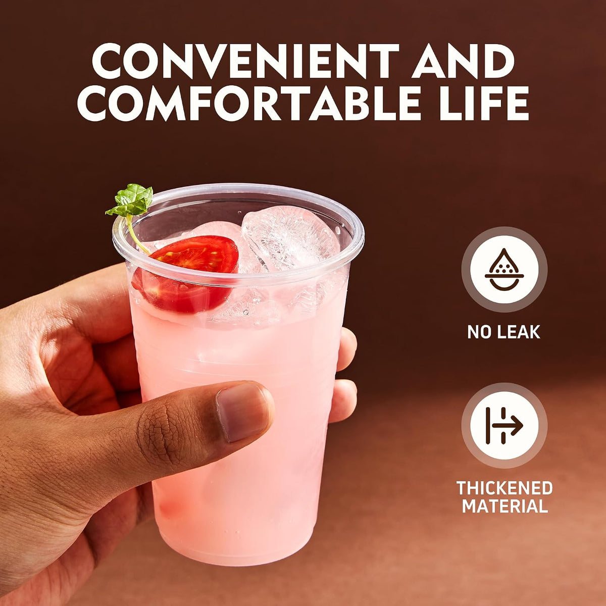 YEEHAW 9 oz Plastic Cups, 500 Pack - Clear Disposable Drinking Water Cups for Cold Beverages, Clear Plastic Cups for Drinking, Ideal for Party