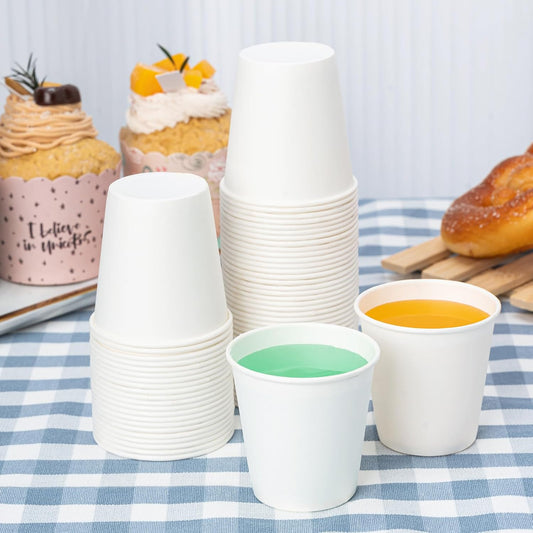 RACETOP 3 oz Bathroom Paper Cups, 100 Pack, Disposable Mouthwash Cups