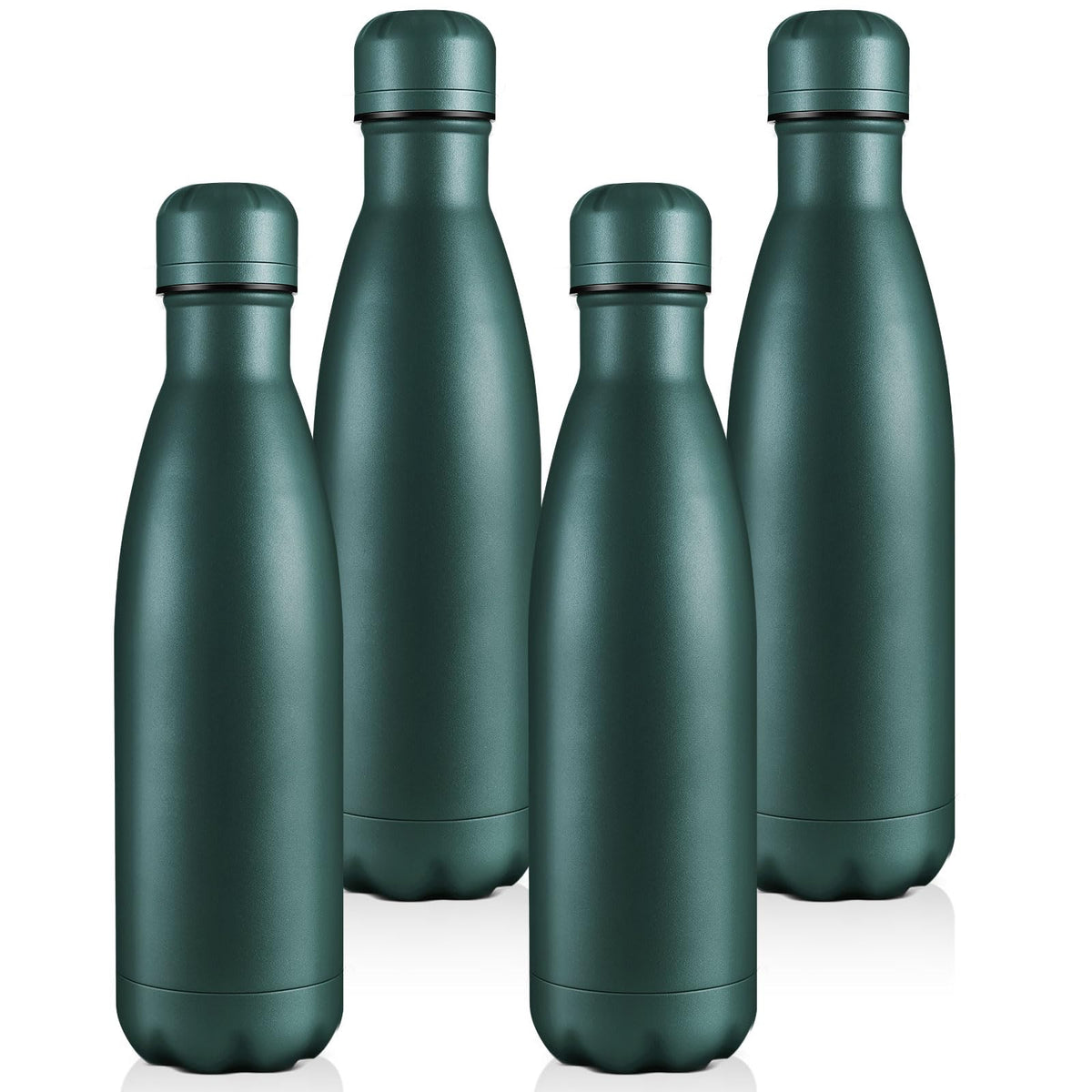Volhoply 17oz Insulated Stainless Steel Water Bottle（Silver,1 Pack)