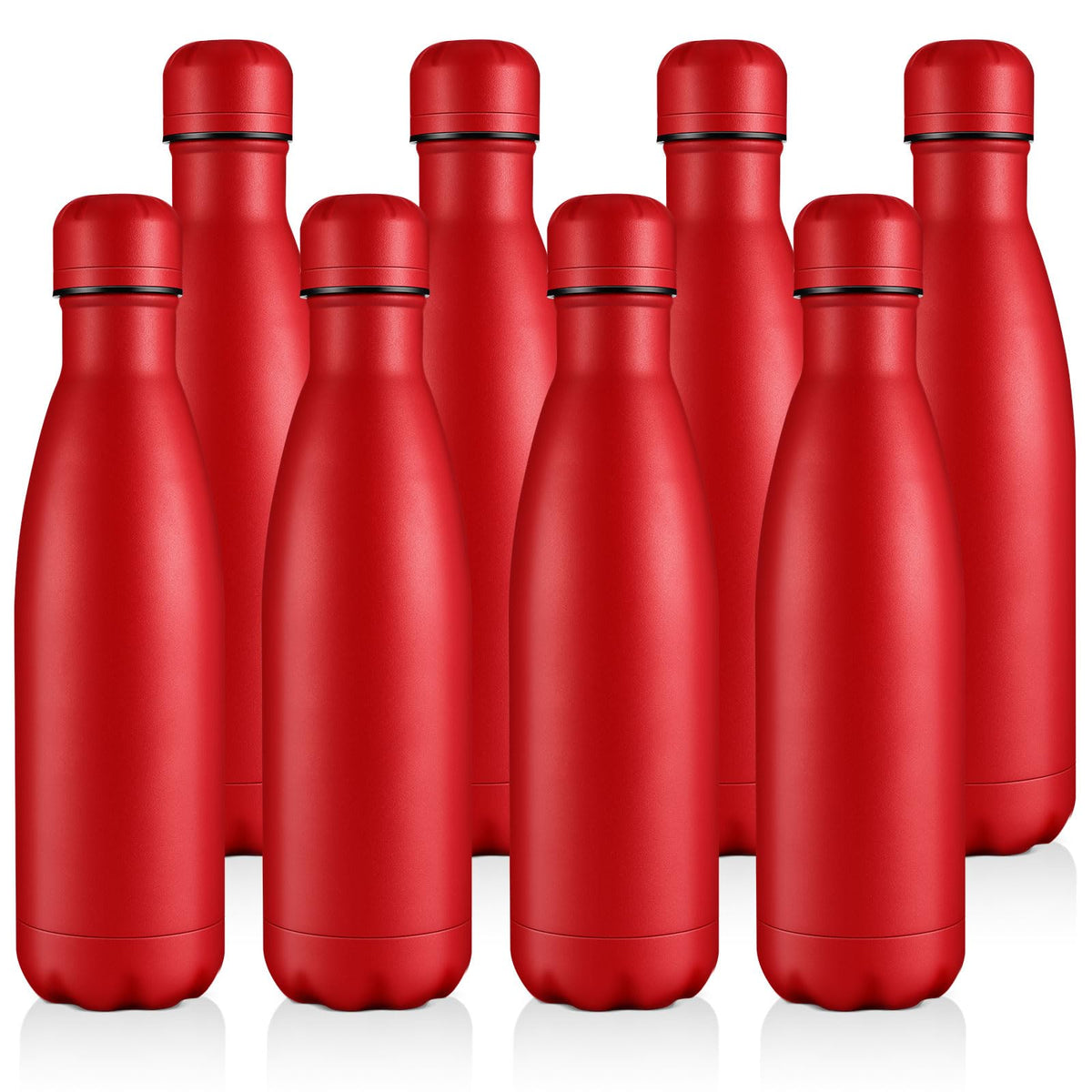 Volhoply 17oz Insulated Stainless Steel Water Bottle（Silver,1 Pack)