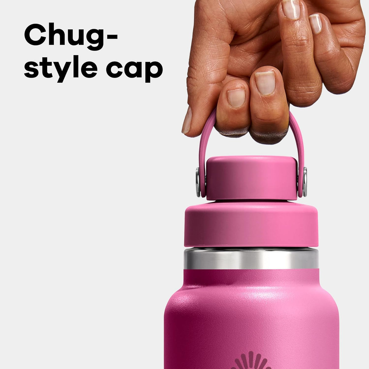 Hydro Flask Water Bottle - Insulated Stainless Steel - Wide Mouth Chug Lid, Non Spill, Leakproof in 40 Oz Tonal Trillium Pink