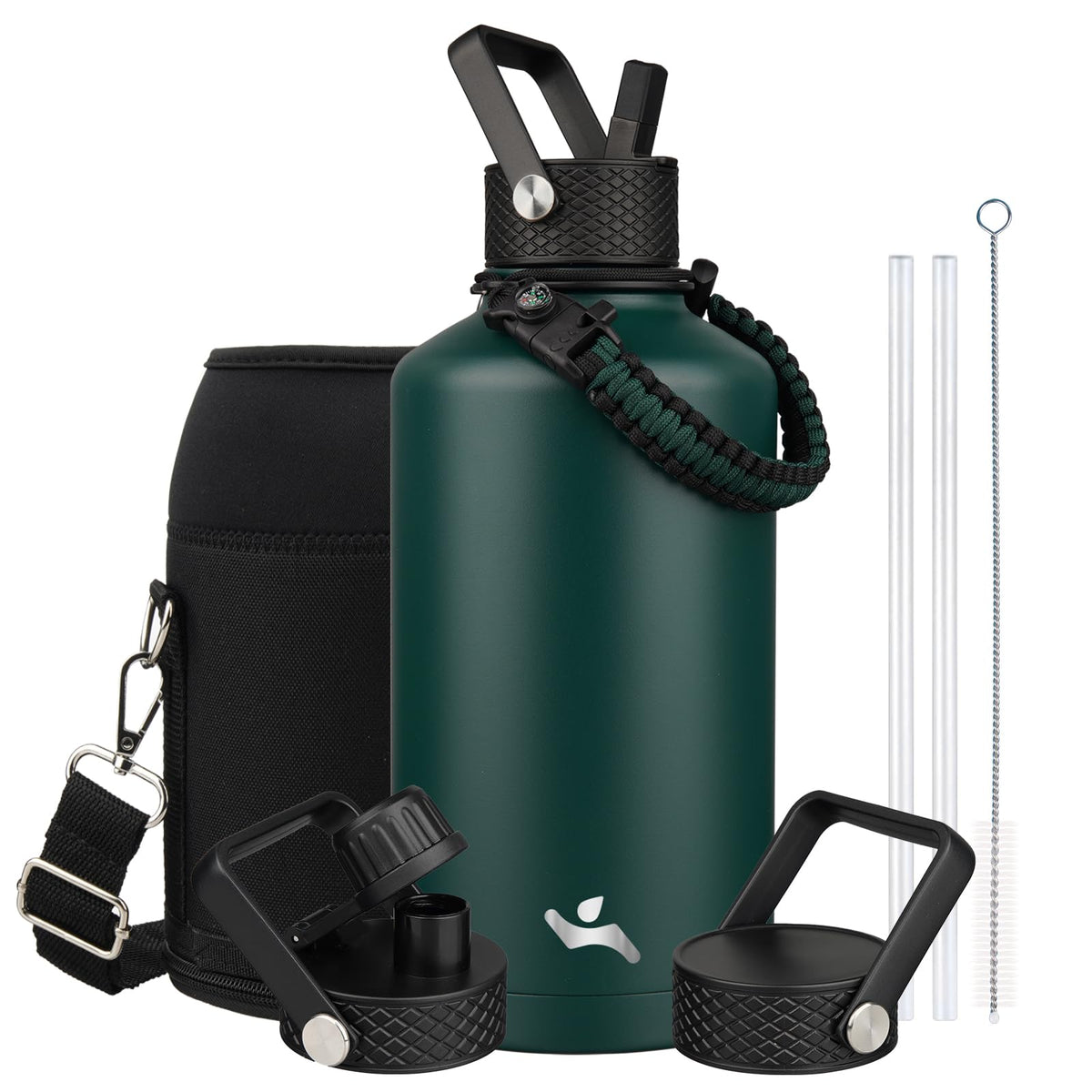 Konokyo 22 oz Insulated Stainless Steel Water Bottle with Straw Lid