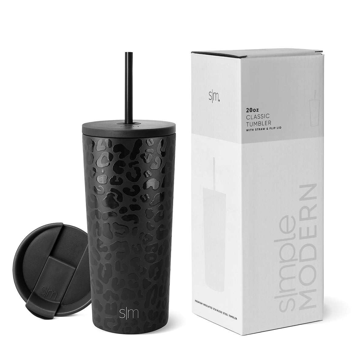Simple Modern Iced Coffee Tumbler, Insulated | 24oz | Black