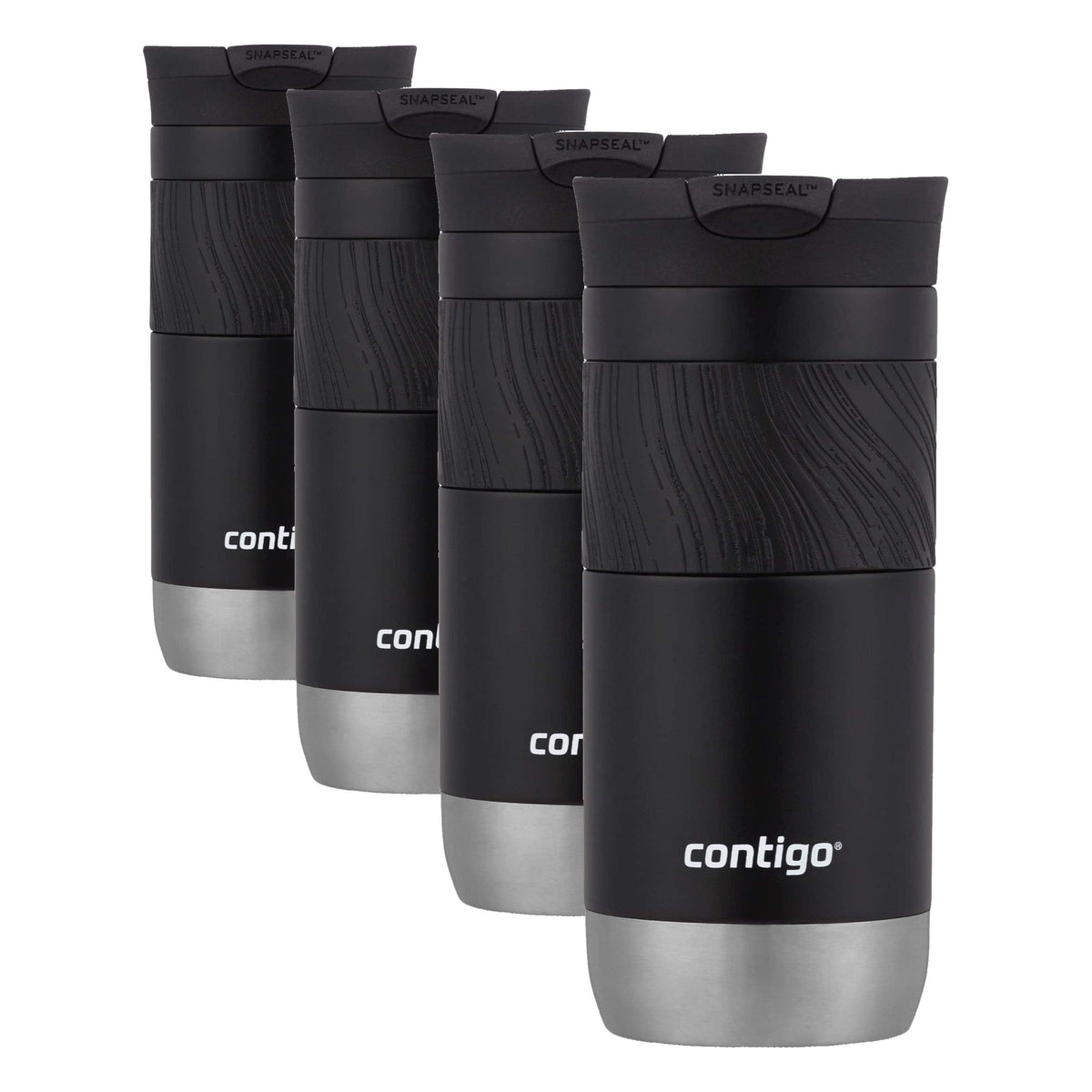 Contigo Byron Vacuum-Insulated Stainless Steel Travel Mug with Leak-Proof Lid, Reusable Coffee Cup or Water Bottle, BPA-Free, 20oz 2-Pack in Sake & Blue Corn Perfect for Hot and Cold Beverages