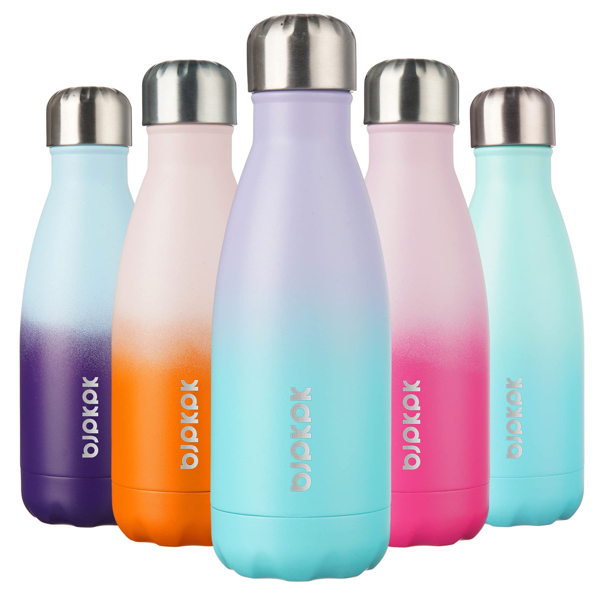 BJPKPK 12 oz Small Mini Water Bottle, Insulated Stainless Steel Flask
