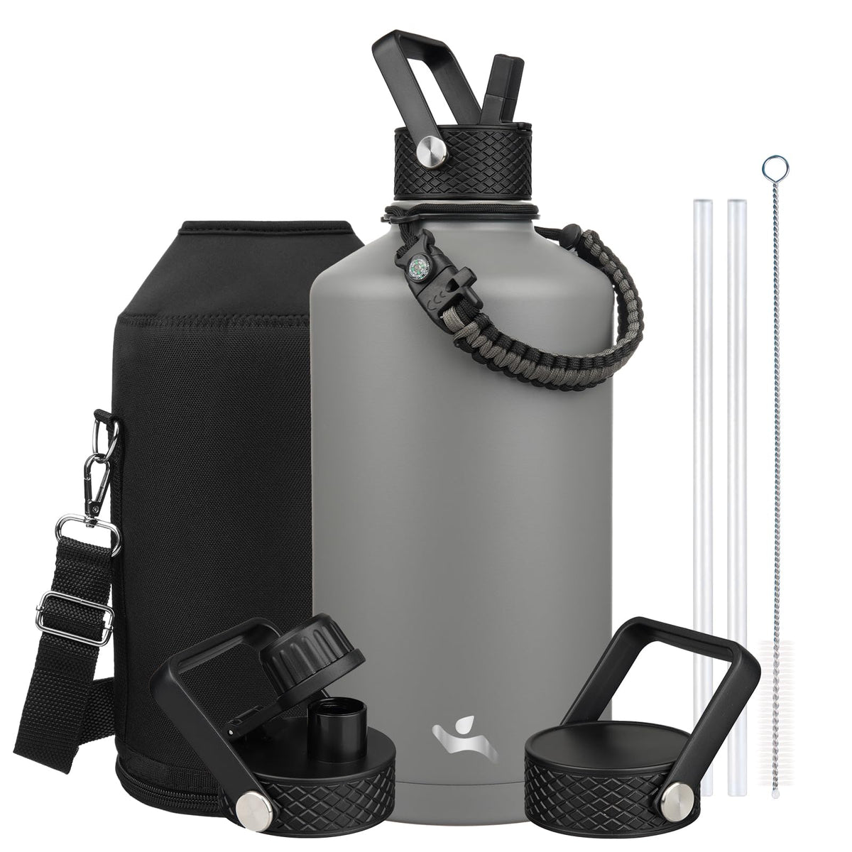 Konokyo 22 oz Insulated Stainless Steel Water Bottle with Straw Lid
