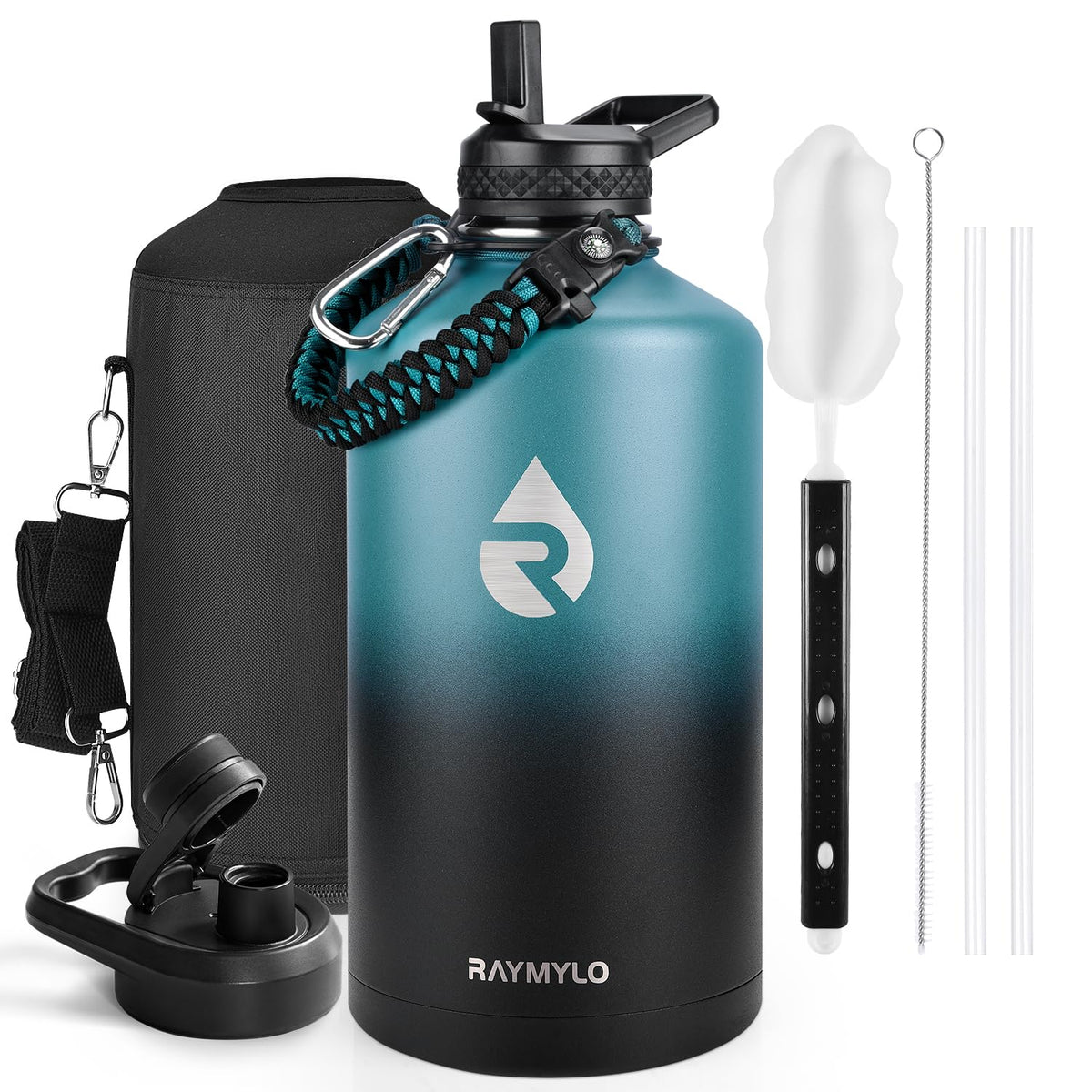 RAYMYLO Insulated Water Bottle 40 oz, Triple Wall Vacuum Stainless Steel