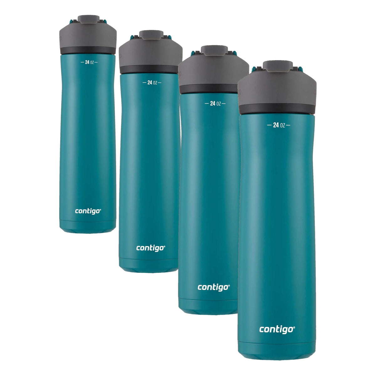 Contigo Cortland Chill 2.0 Blueberry Stainless Steel Water Bottle Vacuum-Insulated Spill-Proof Lid 24oz Ideal for Hot or Cold Drinks Interchangeable Lid Perfect for Kids & Adults