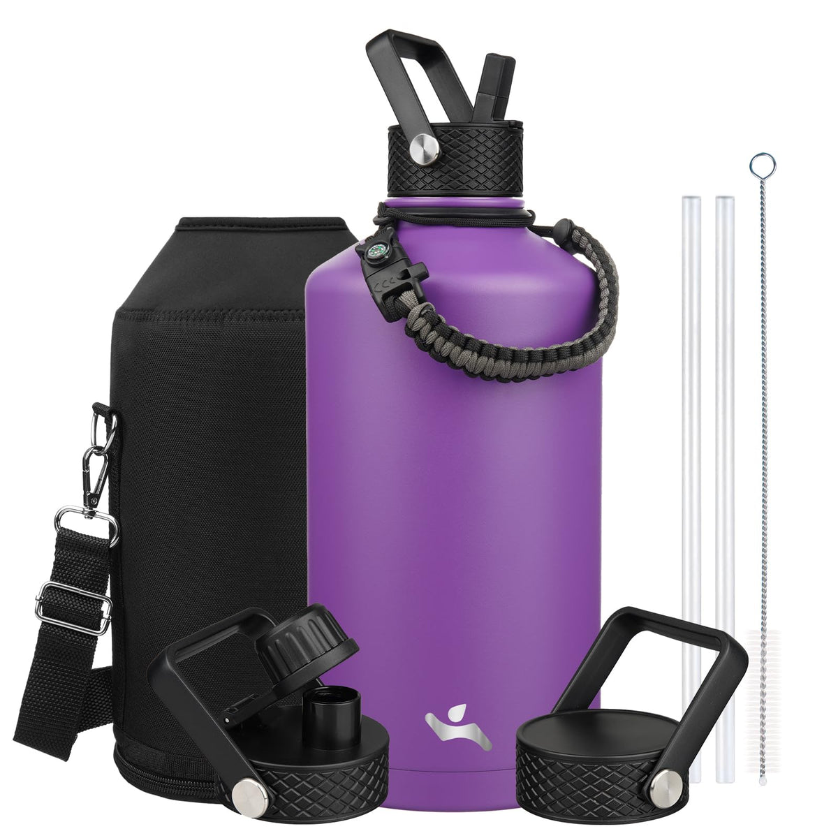 Konokyo 22 oz Insulated Stainless Steel Water Bottle with Straw Lid