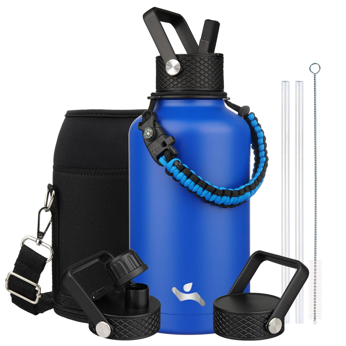 Konokyo 22 oz Insulated Stainless Steel Water Bottle with Straw Lid