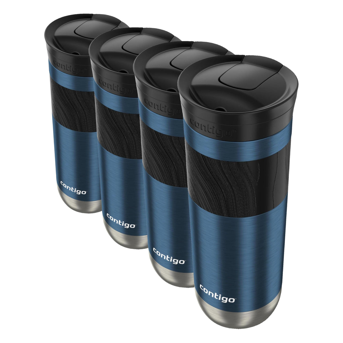 Contigo Byron Vacuum-Insulated Stainless Steel Travel Mug with Leak-Proof Lid, Reusable Coffee Cup or Water Bottle, BPA-Free, 20oz 2-Pack in Sake & Blue Corn Perfect for Hot and Cold Beverages