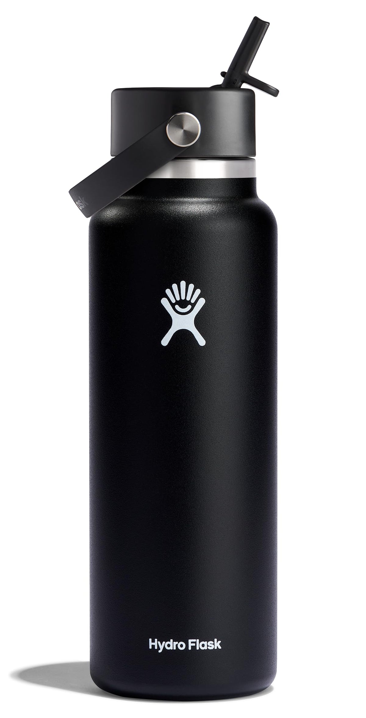 Hydro Flask Water Bottle - Insulated Stainless Steel - Wide Mouth Flex Straw Lid, Non Spill, Leakproof and Refillable in 32 Oz Botanical Bliss Agave