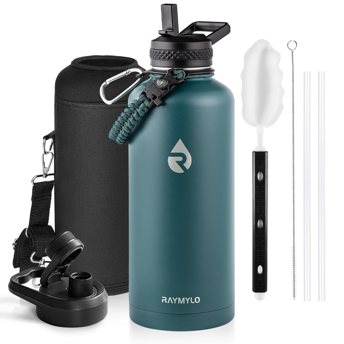 RAYMYLO Insulated Water Bottle 40 oz, Triple Wall Vacuum Stainless Steel