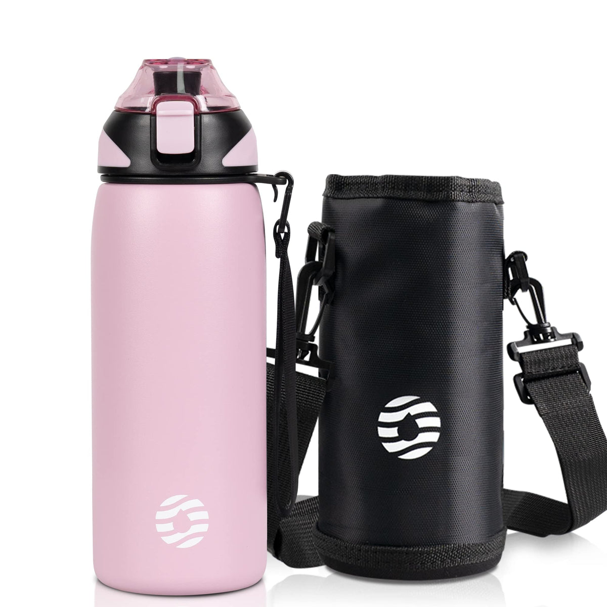 Fjbottle Insulated Water Bottle,27 oz Stainless Steel Wide Mouth Sports Water Bottle Double Wall Vacuum Leak Proof BPA Free Drinks Flask Keep Hot Or Cold Thermo Mug For university,Outdoor,Travel,Gym